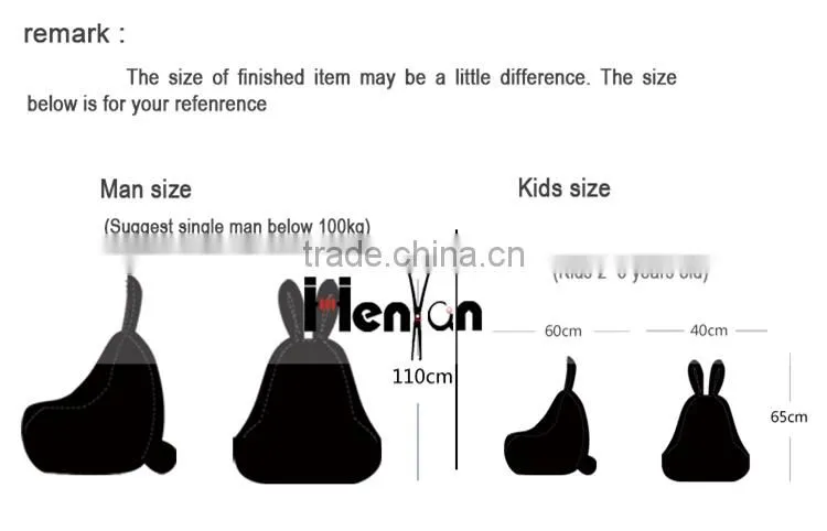 custom printed adult cartoon classy-k kids bean bag