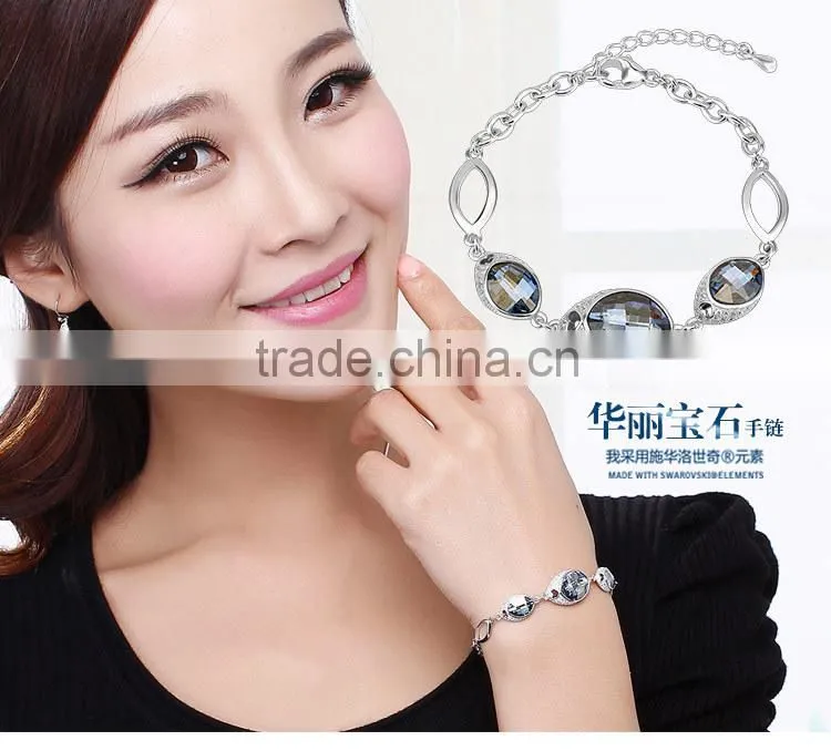 NEW Wholesales 925 silver bracelet Crystal Y5007