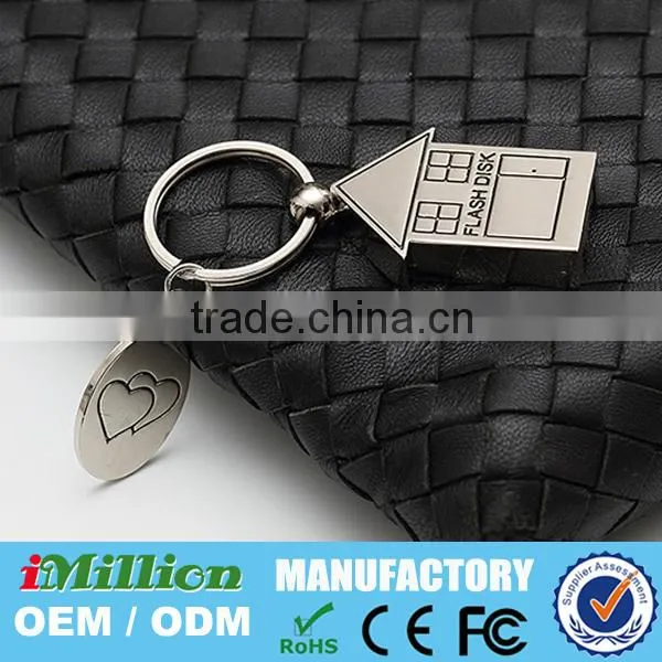 House Metal usb flash 8GB wholesale customized logo for gift or use