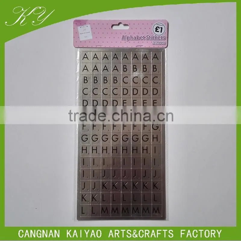 custom printed small alphabet letter stickers