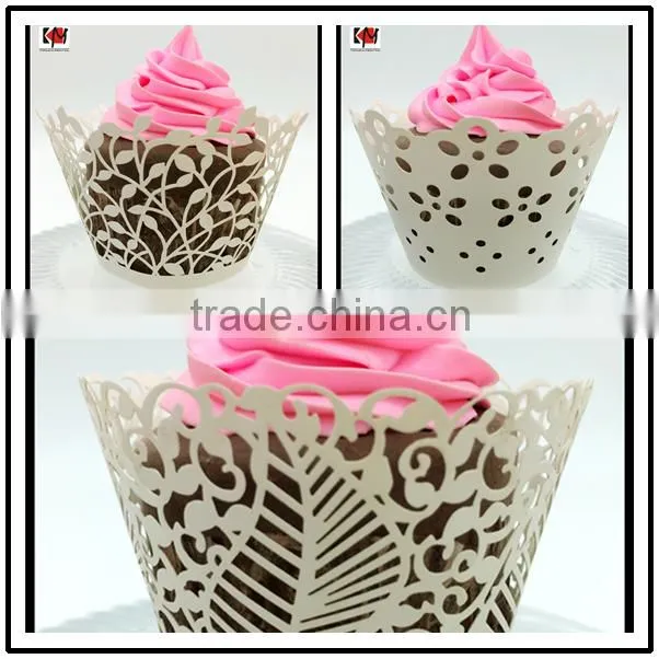 New Cheap Party Laser cut Cupcake Wrapper