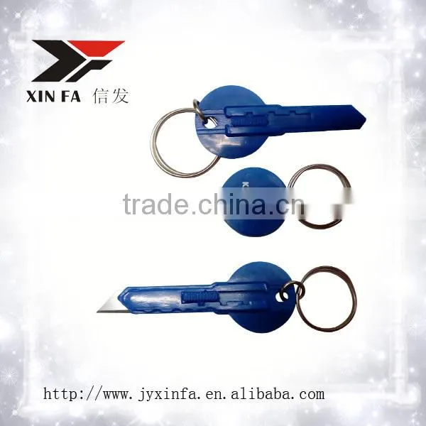 convenient- carrying key paper cutter knife with circle ring
