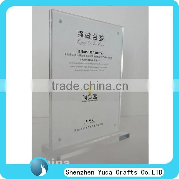 custom plastic nameplate acrylic magnetic nameplates with base cheap