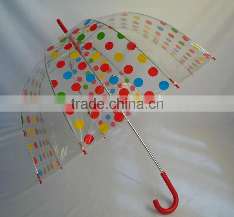 customize france rain transparent PVC /poe umbrella