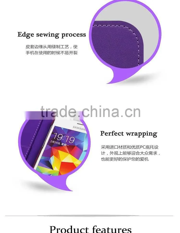Factory directly Wholesale flip case for Apple Iphone 6 plus leather case