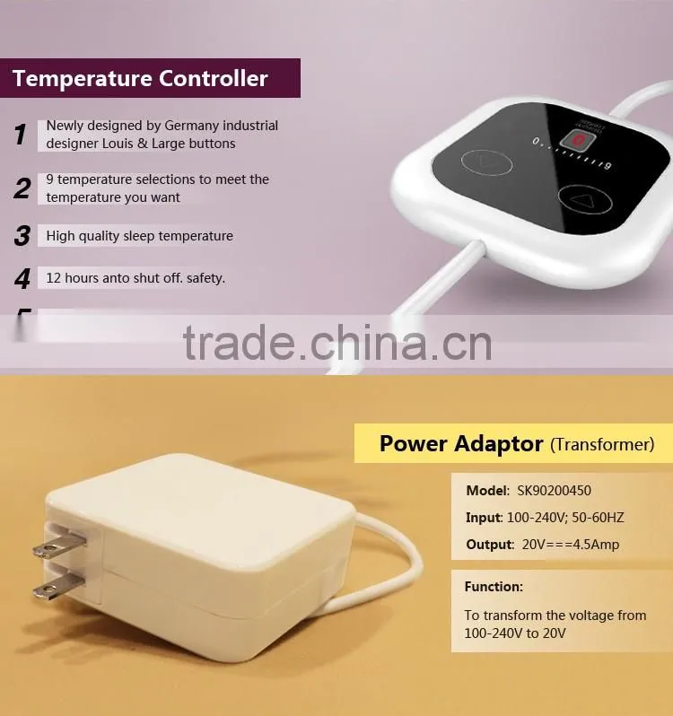 China Supplier High Quality Polyester Electric Heating blanket with CE SGS
