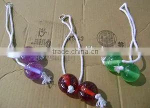wholesale novelty gift toy light clacker ball with handle