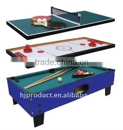 3 in 1 multi games table. Pool table, push hockey table, table tennis table.