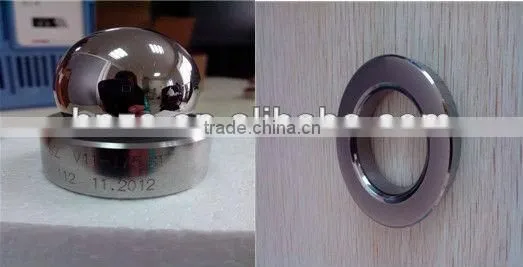Stellite valve ball and seat