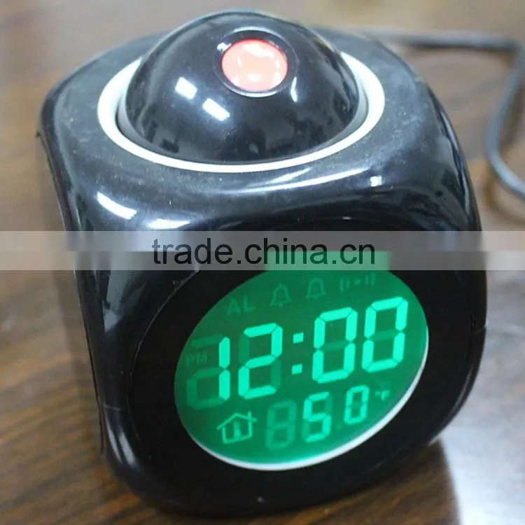 2016 hot sale time and logo sky projection LCD digital clock