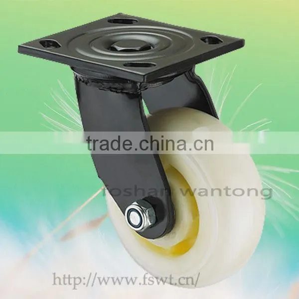 Black Top Plate Heavy Duty Rigid Caster For Trolley