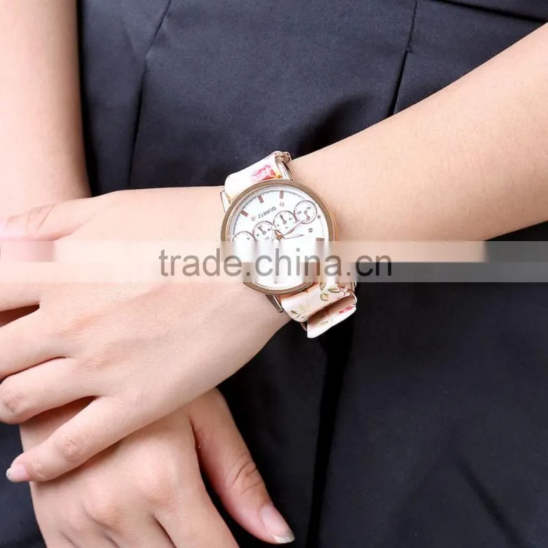 Allibaba.com fashion lady leather strap watch