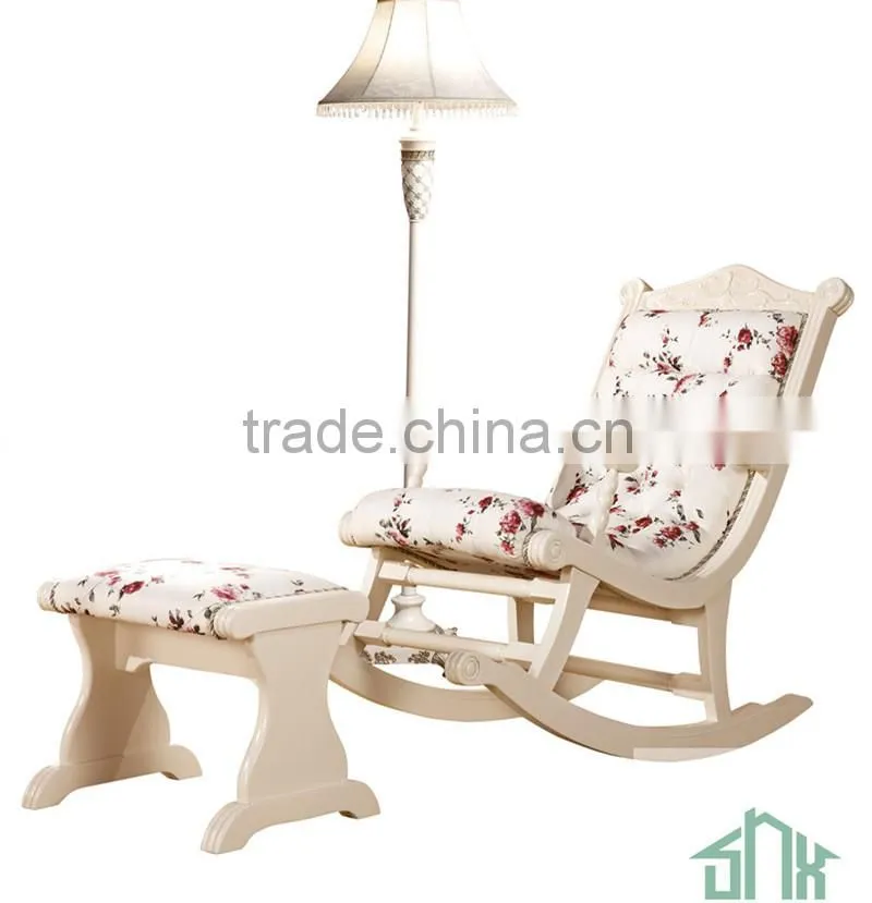 White Wooden Rocking Chair HB-A# Antique Rocking Chair Prices Wood Rocking Chair