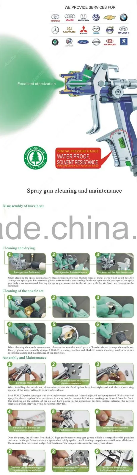 Auarita double nozzles spray gun PT-19B
