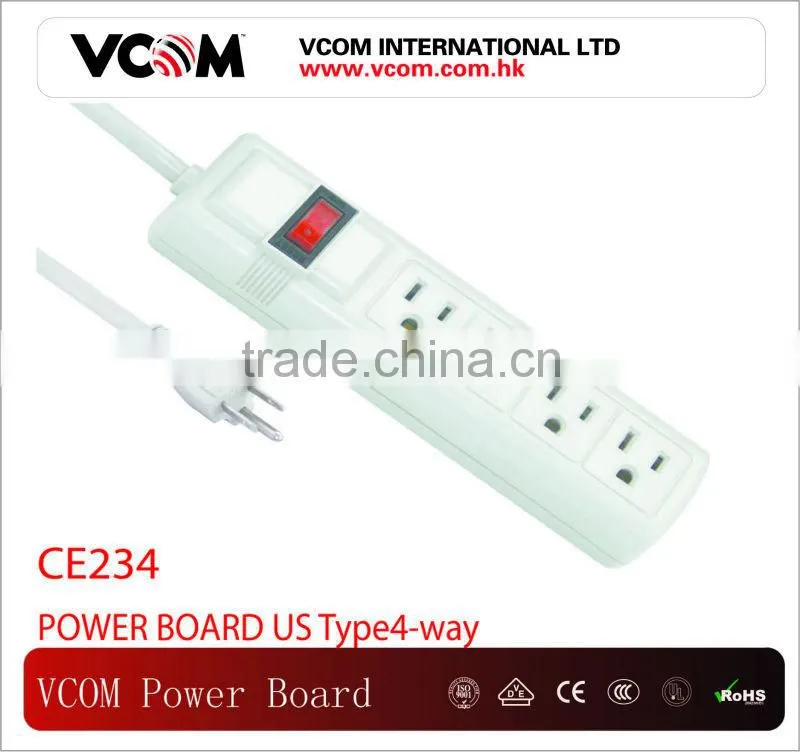 High Qualith EU type with cable 1.5M Power Strip