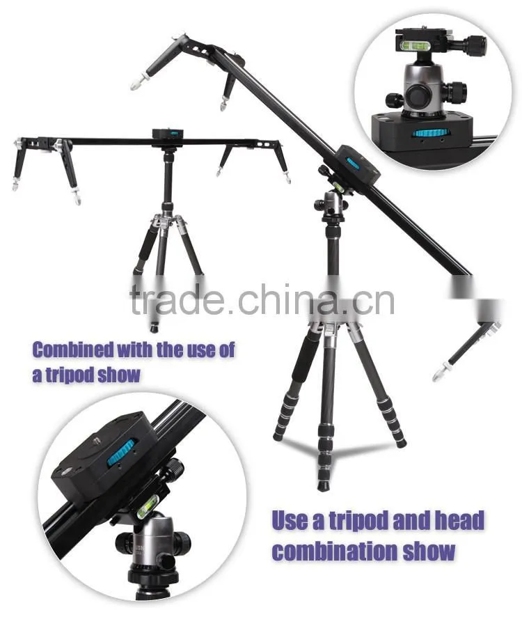 New released video camera slider 80cm for DV camcorder with pan head