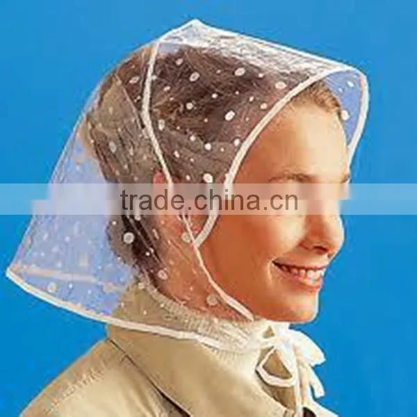 PE rain cap/PE rain bonnet/plastic rain bonnet