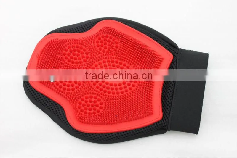 RIGHTTOOLS RT-J10 nylon glove pet grooming brushes with soft rubber pad