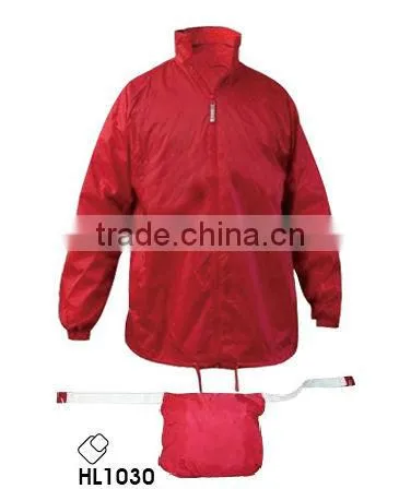 Foldable Color Zipper windbreaker jacket