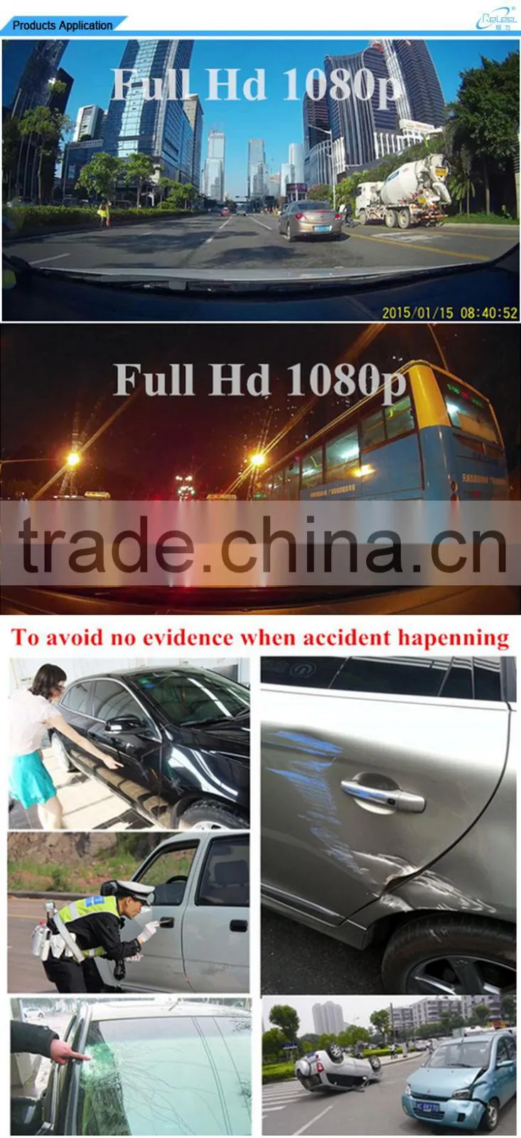 Portable 120 wide angle fhd 1080p car dvr h 264 camera