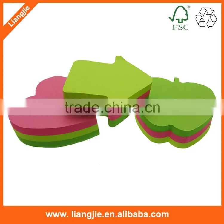 manufacturer custom neon paper sticky note pad,self-adhesive note pad