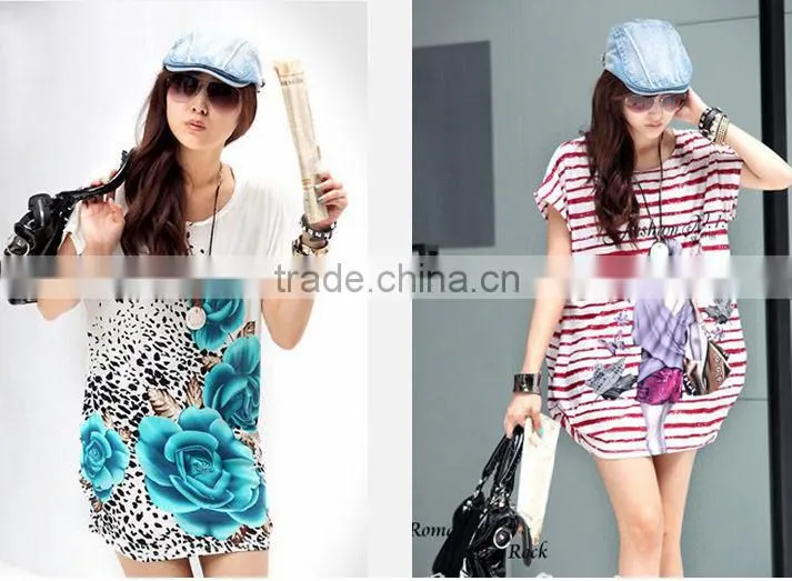 ladies T-shirt skirt skirt casual dresses stock free size