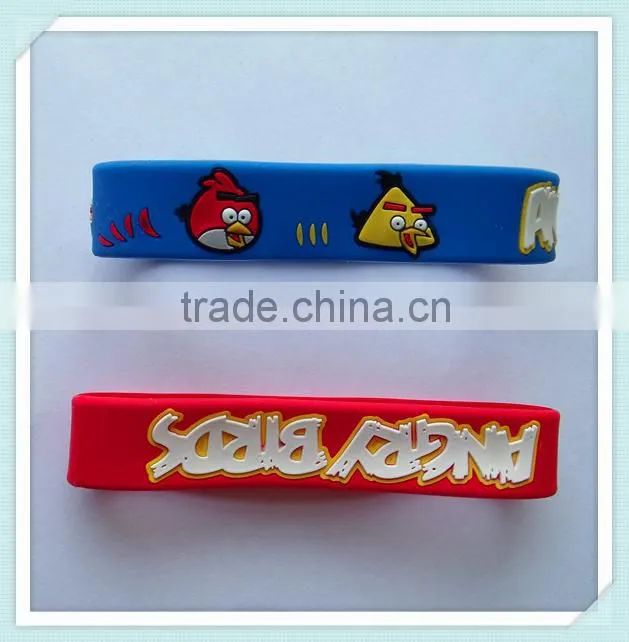 2015 custom cute pvc wristband 3d rubber band bracelet maker