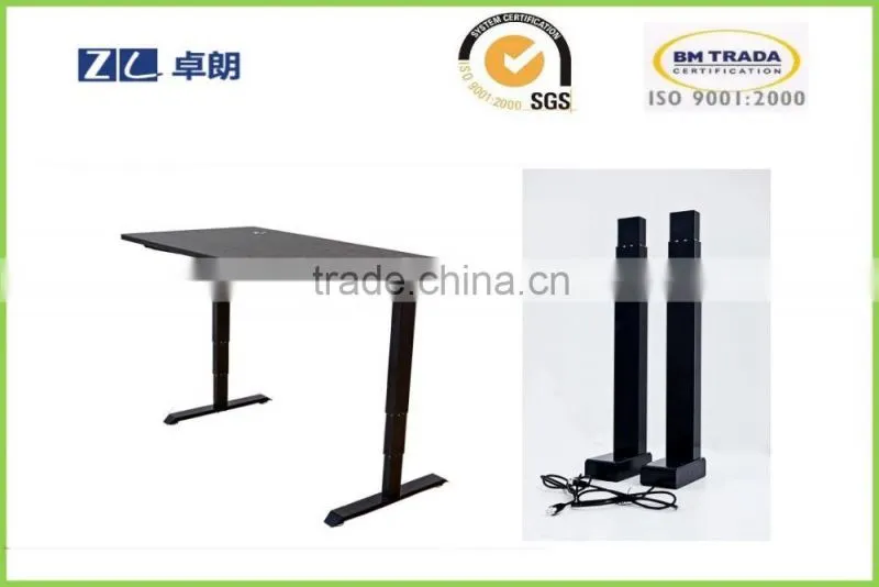 Non-rotation black computer desk lift table by electric