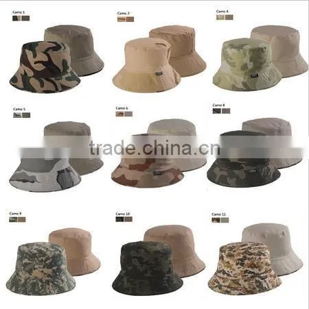 Hot selling camo two sides can wear bucket hat