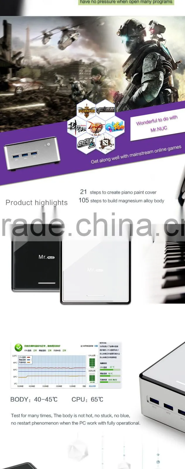wholesale china import windows mini pc J1900 quad core 2.4GHz HDMI beauty case hot desktop PC