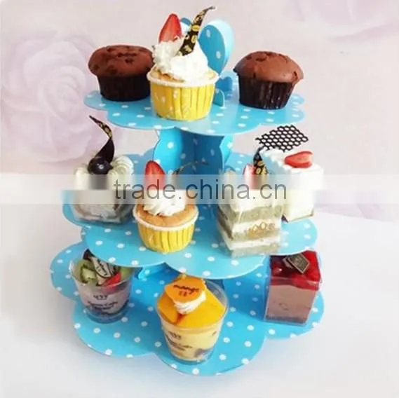 Milk Glass Cake Stand Plate Pastel Colours