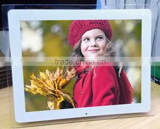 Square 4:3 800*600 12inch White Digital Photo Frame with Glass
