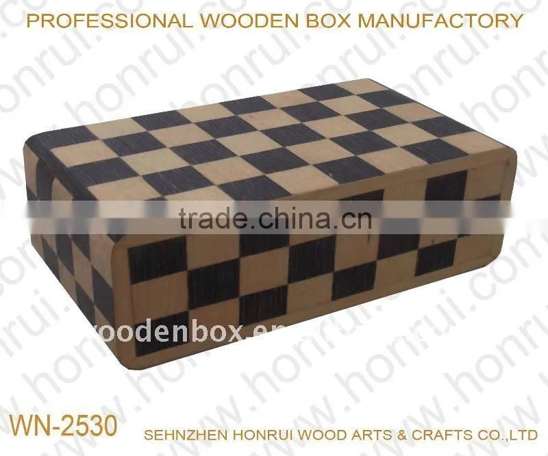 MDF tissue box with wood veneer