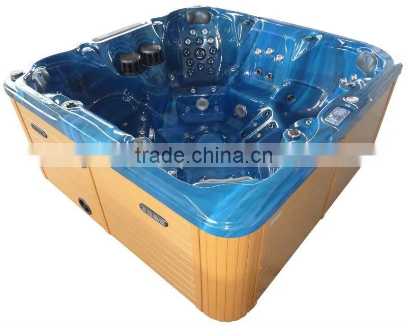 Balboa Hot Tub Hydro outdoor spa with fountain and leg light