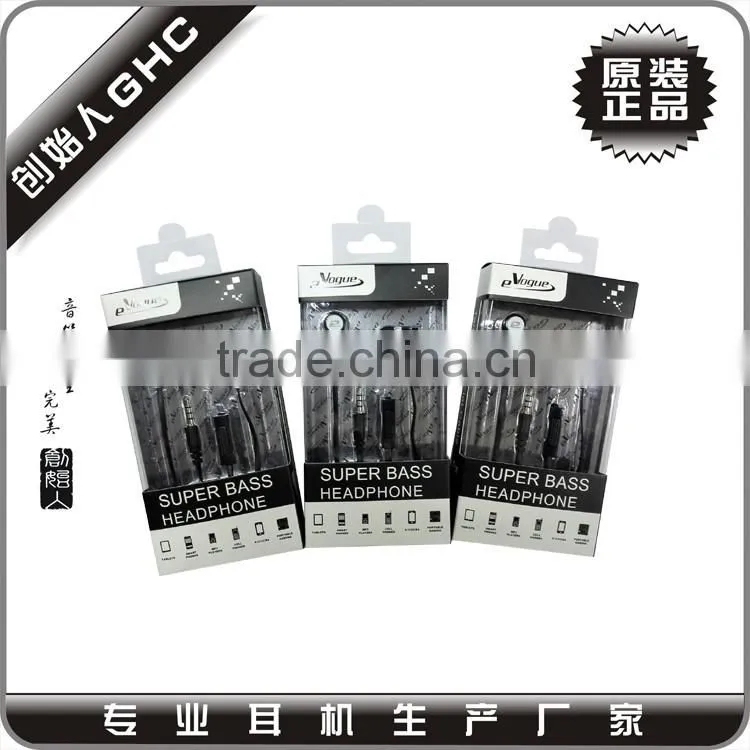 digital stereo metallic earphone with extrem clarity