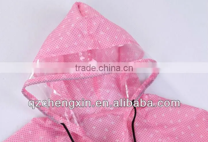 waterproof polyester lady raincoat