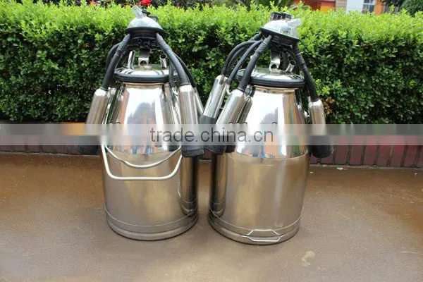 portable milking machine with double buckets