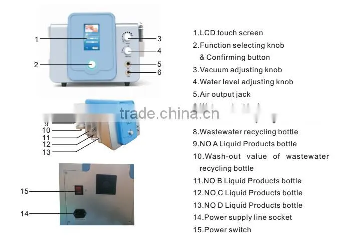 Portable 2 in 1 home use microdermabrasion diamond peel machine at lowest price