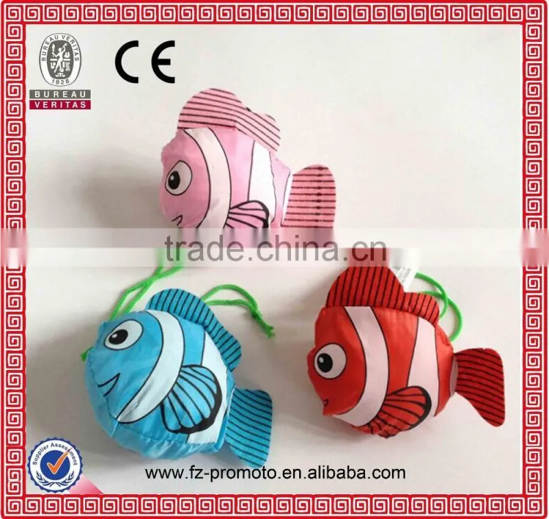 210D polyester foldable shopping bag with adorable animal head shape of shopping bag
