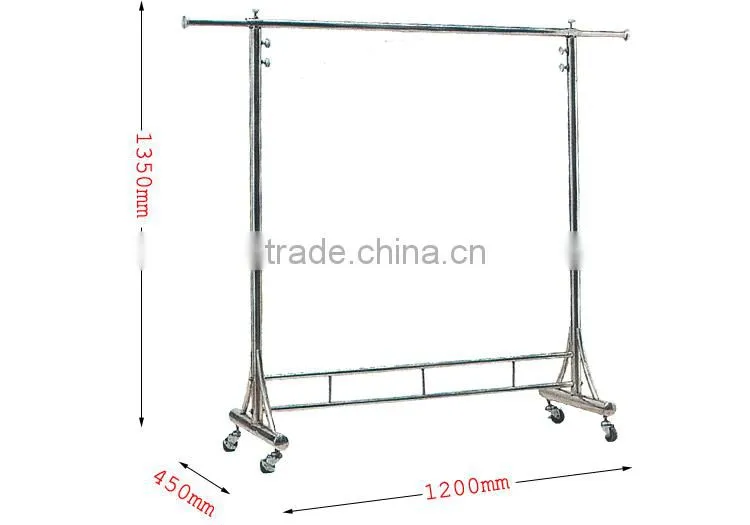 clothes hanging rail/Heavy duty single pole hanger