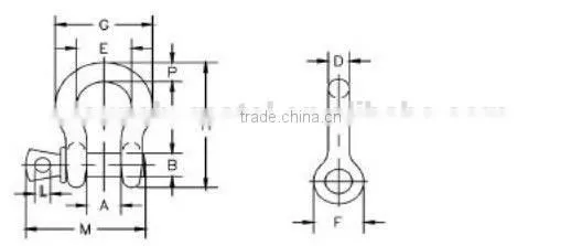 SCREW PIN ANCHOR SHACKLE US TYPE G209
