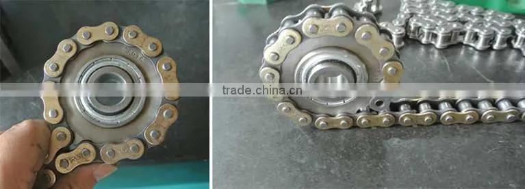 Plastic sprockets combine harvester