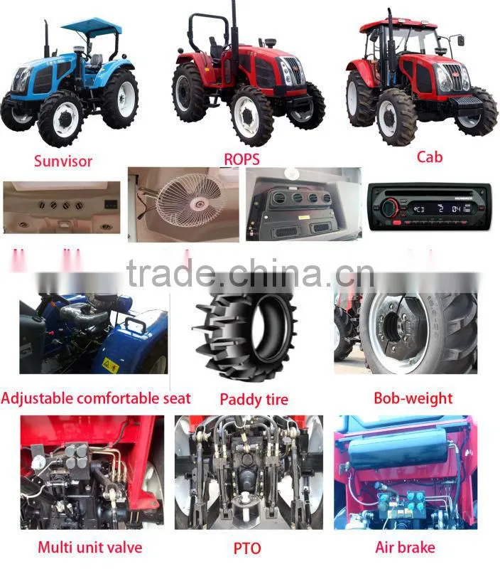 Professional agricultural 704 4wd tractor with good performance