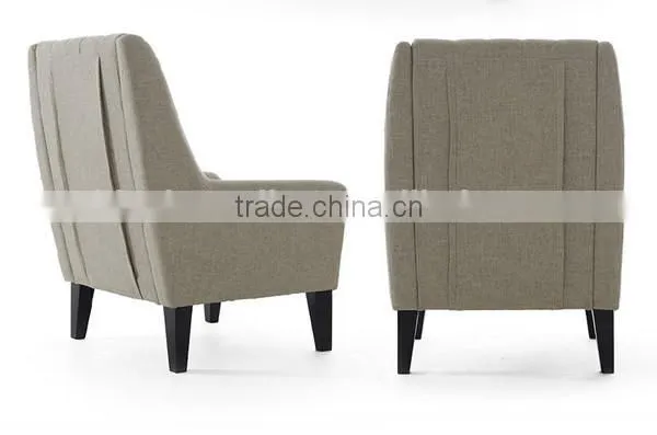 SFA00045 Antique wood frame fabric sofa single seat couches meeting room sofa