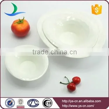 Wholesale custom white porcelain food bowl set