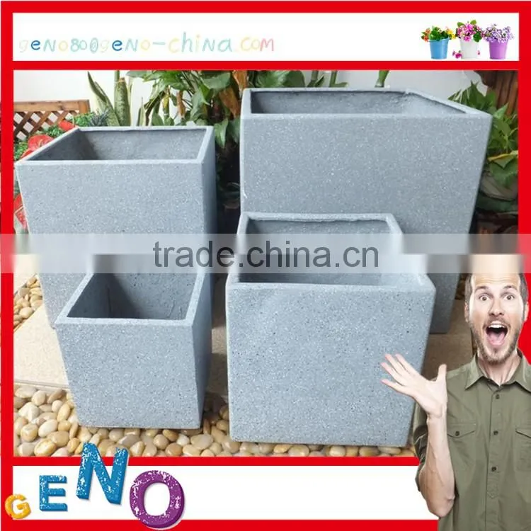 Artistic high-grade garden fiberglass plant pot,Residential neat flower pot