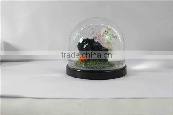 Plastic halloween ghost pumpkin snow globe
