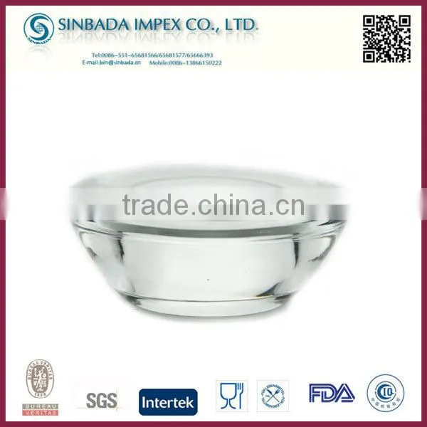 2015 hot sale cheap bowl shape glass tealight candle holder