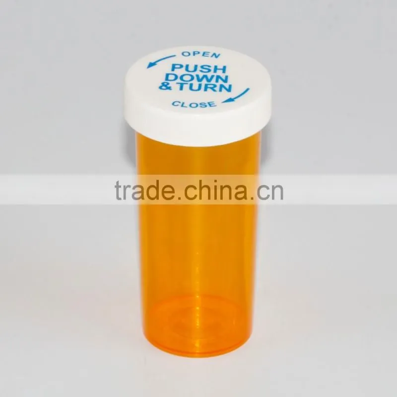 childproof vials plastic children resistant cap vials