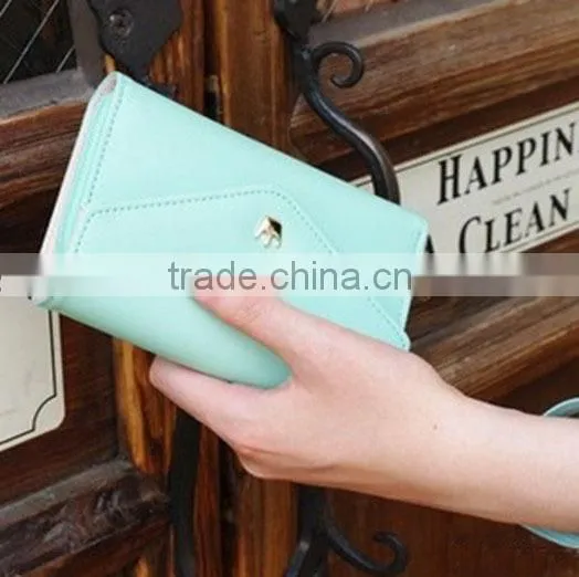Crown smart pouch leather PU wallet case handbag for iPhone/Galaxy S/Smart Phone, comestic Jewelry bag